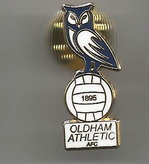 Pin Oldham Athletic AFC NEW LOGO weiss